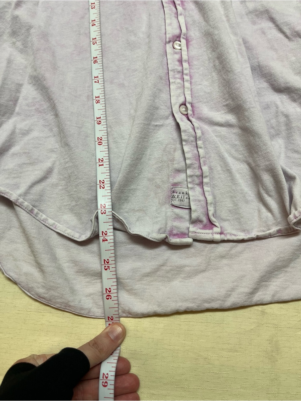 Frank & Eileen S cotton lavender mineral washed button up Eileen - Picture 4 of 13